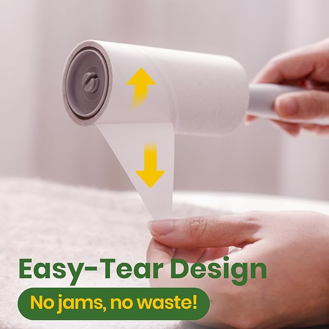 DELOMO Lint Roller 1,000 Sheets (5 Rollers + 5 Refills) - Lint Rollers for Pet Hair Extra Sticky, Mega Value Pet Hair Removal Tool for Clothes/Couch/Furniture/Car - Ideal for Pet Owners