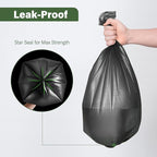 Jaoul Trash Bags 13 Gallon, Strong Tear & Leak Resistant Large Garbage Bags, 0.97 Mil Extra Strong Trash Bags for Kitchen, Bathroom, Office, Restroom, Car, Black, 100 Counts