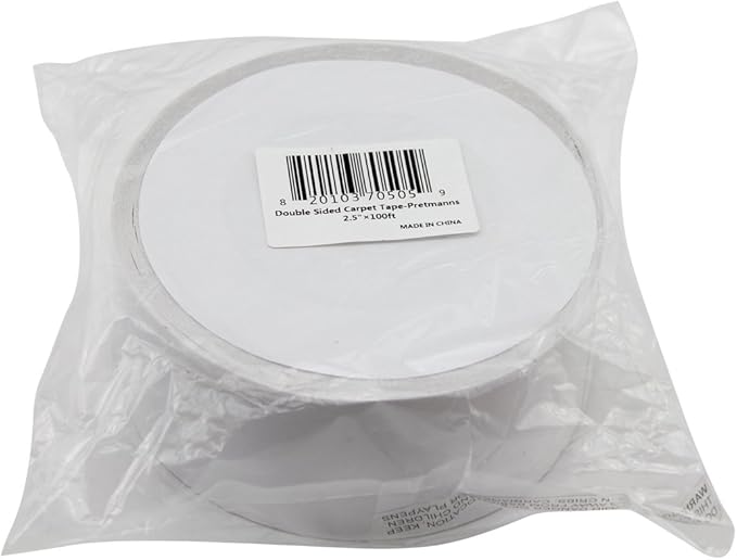 PRETMANNS Double Sided Carpet Tape - for Keeping Area Rugs & Carpets in Place – Great for Wood Working & Craft Projects - 33 Yards (2.5”Wide X 100ft Long)