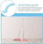 Angoily 10pcs Dustpan Handle Grips Replacement with Clip Hook Plastic Nordic Blue Dustpan Stick Replacement for Kitchen Broom Household Cleaning Accessories