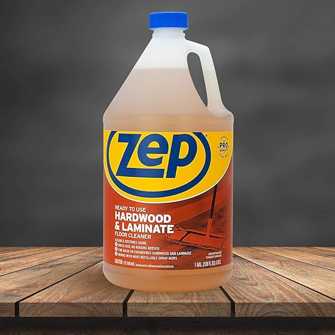 Zep Hardwood and Laminate Floor Cleaner - 1 Gallon (Pack of 2) ECZUHLF1282 - Cleans Spots, Stains, and Scuffs. Restores Shine on Hardwood, Laminate, Cabinet Doors, Crown Molding, and More