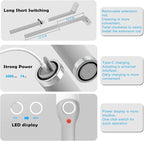 Electric Spin Scrubber,Bathroom Cleaner Brush with Full-Body IPX7 Waterproof,Shower Scrubber with Long Handle,Power Cleaning Brush with 9 Brush Heads,Cordless Scrubber for Kitchen,Tub,Tile,Galss,Floor