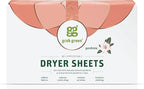 Grab Green Dryer Sheets, 80 Sheets, Gardenia Scent, Plant and Mineral Based, Compostable, Softens Fabrics, Reduces Static Cling and Wrinkles