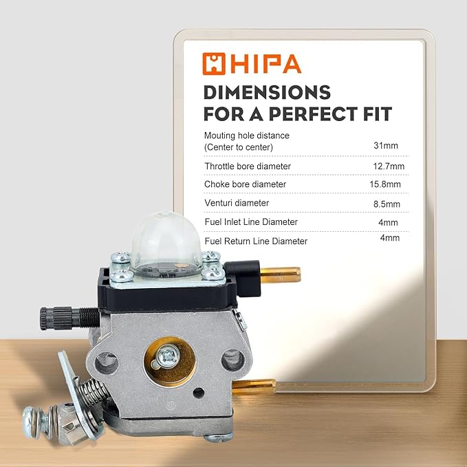 Hipa C1U-K54A Carburetor for Mantis Tiller 7225 7222M 7222 7222E 7230 7920 2-Cycle Cultivator Echo HC1500 HC-1500 TC-210 TC210 Tiller
