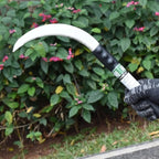 Clearing Sickle,Weeding Sickle, carbon steel Blade/steel Handle Animal Husbandry Sickle - Great for Removing Unwanted Vines and Weeds (13 in)