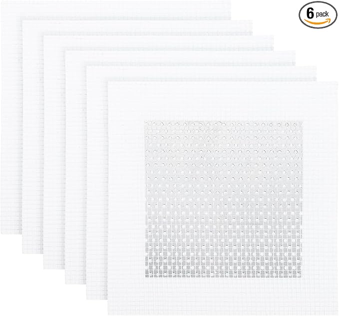 uxcell 6Pcs Drywall Repair Patch, 4x4 Inch Self-Adhesive Aluminum Metal Plaster Wall Patching Mesh, Wall Mending for Quick Fix Wall Hole, Sheetrock Ceiling, White