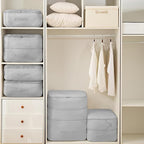 2Pcs Super Space Saving Self Compression Organizer, Quilt Storage Bags, Self Compression Storages Bags, Storage Bags for Quilts, Sweaters, Blankets (grey)