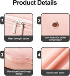 2Pcs Super Space Saving Self Compression Organizer, Space Saver Vacuum Storage Bags, Self Compression Storage Bags, vacuum seal bags for clothing, Sweaters, Blankets (Pink)
