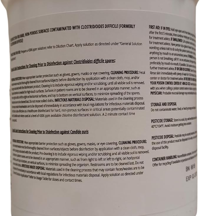 3.3 gram Sporicidal NaDCC Tablet Disinfectant - Multipurpose, Concentrated Dissolving Tabs for Bulk Solution, Use with Protexus Handheld Electrostatic Sprayer