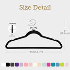HOUSE DAY Black Velvet Hangers 240 Pack, Premium Non-Slip Felt Clothes Hangers, Sturdy Black Hanger Heavy Duty Durable for Coat, Suit, Space Saving No Hanger Mark Rotating Hook