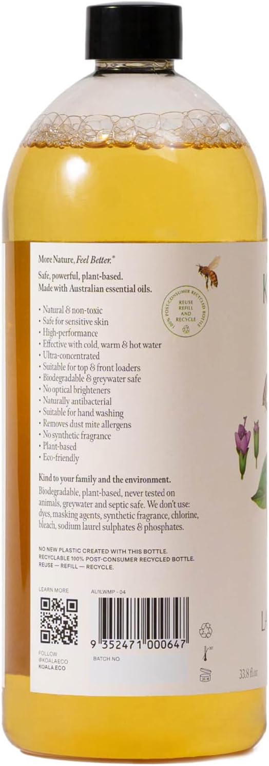 Koala Eco Laundry Wash - with Australian Mandarin and Peppermint Essential Oil - 33.8oz