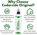 Cedarcide Original Bug Spray | Repel & Kill Fleas, Ticks, Mosquitoes, Mites, Ants & Chiggers | for use on People, Pets & Home | Natural Cedar Oil | Large Size Kit