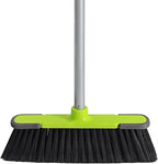 Green Indoor Broom 54" Long Handle House Broom for Floor Cleaning Sweeping Broom for Kitchen, Garage, Lobby, Patio and Garden