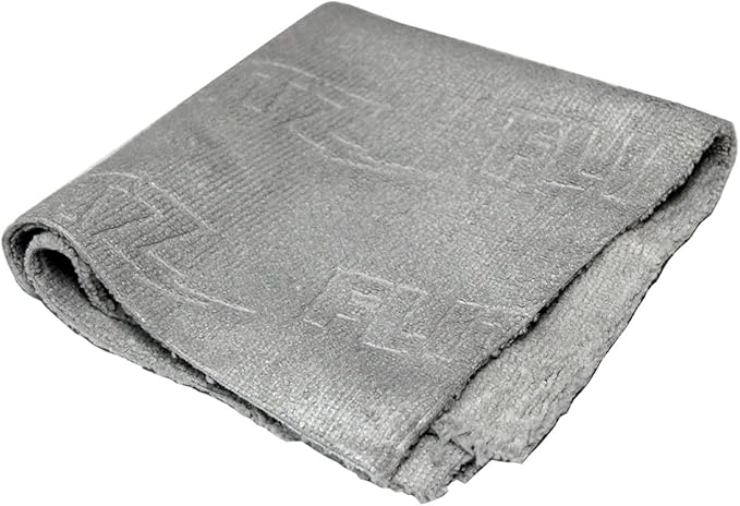 Flitz Tear Away Microfiber Towel Roll (30 Sheets) - USA-Made 12" x 12" Cloth Paper Towels - Reusable & Washable Ultra Absorbent Cleaning Cloth Roll for Cars, Kitchens, Appliances - Grey (1 Pack)