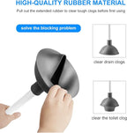 SetSail Toilet Brush and Plunger Set, 2 Packs Toilet Plungers for Bathroom Heavy Duty Toilet Bowl Brush and Holder Hidden Toilet Plunger and Brush Set for Deeply Cleaning - White
