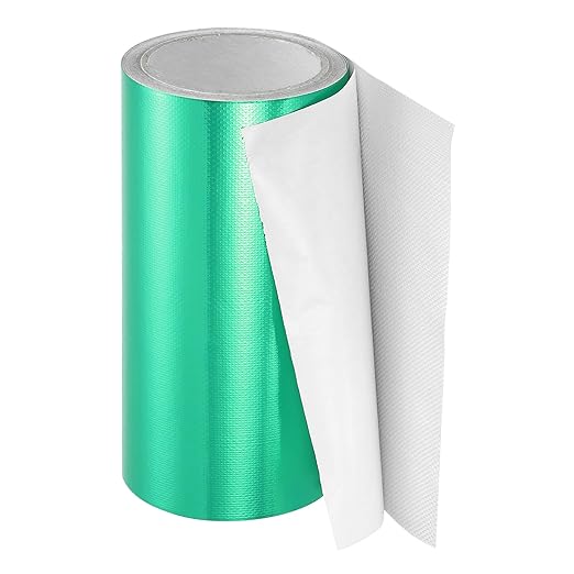 PATIKIL Awning Repair Tape 8m x 20cm Waterproof Canvas Tape High Adhesive Tear Repair Patch Kit for PVC Tarpaulin Tent Awning Fabric RV Sail Boat Cover, Green (7.87" x26.24ft)
