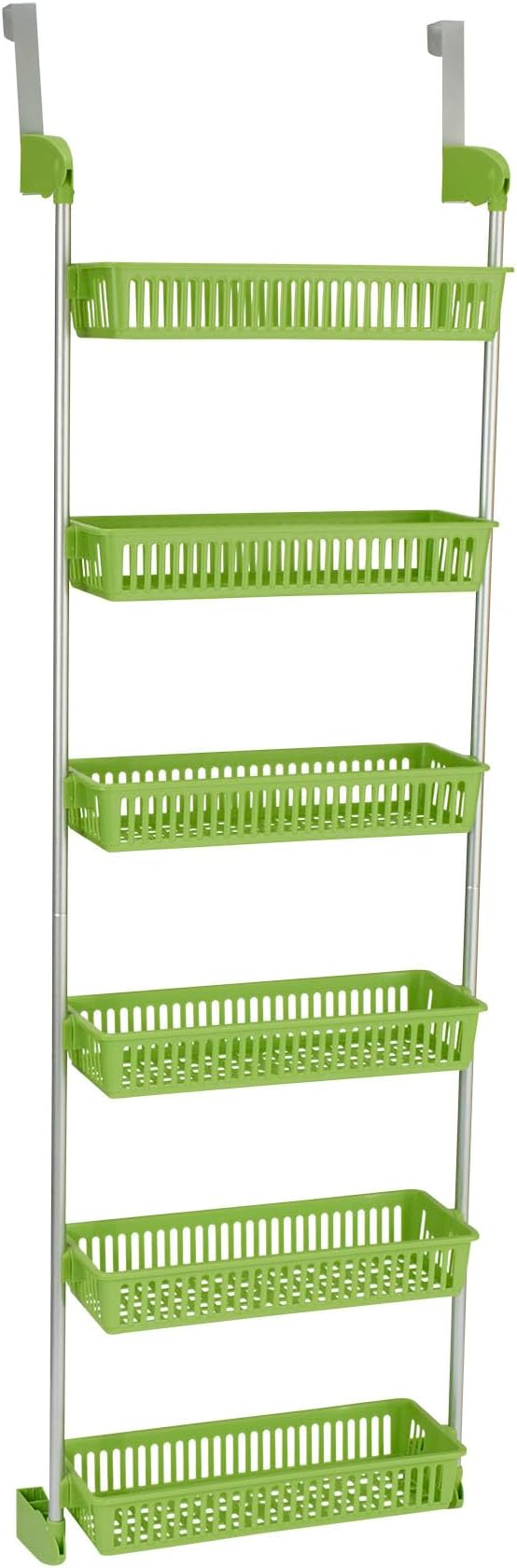 Household Essentials 6-Tier Basket Over-The-Door Organizer, Lime