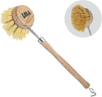 Lola Products - The Original - Tampico Vegetable & Dish Wood Brush, 3" Head, Sustainable, Tampico Bristles, Easy Head Only Replacement, 1 Pack