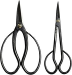 Wazakura Bonsai Pruning Scissors Tool Set Made in Japan, Trimming Japanese Shears Starter Kit Pack - Traditional Bonsai Scissors and Satsuki Trimming Scissors Pack