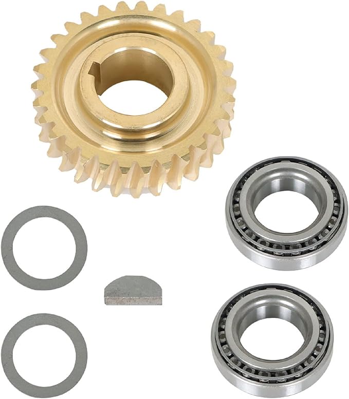 munirater Tine Shaft Gear Bearings Races Spacers Key Worm Gear Kit Replacement for MTD Troy Bilt Horse Tiller GW-11527 GW-1064 1064