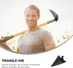 DOITOOL Japanese Garden Hoe Triangle Weeding Hoe Steel Gardening Tool 10.62X7.87X3.14 Inch Handheld for Planting and Soil Digging