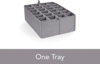 Covermates Keepsakes - Adjustable Zip-Top Storage Box - Configurable FlexGrid Compartments - Heavy Duty Polyester- Reinforced Handles - Stackable Design - Indoor Storage, Brown Heather