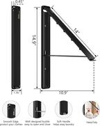 Dr.DJ Clothes Drying Rack Wall Mounted, Retractable & Foldable Clothes Hanger for Laundry Room Organization and Storage, Clothes Hanger Rack for Dorm, Closet, Balcony, Laundry Room(1P, Metal, Black)