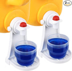 Laundry Detergent Cup Holder, Fabric Softener Drip Catcher, Firmly Holds on Bottle Spouts, Keeps Washer Dryer and Floor Clean and Organized - Pack of 2