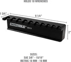 OEMTOOLS 22513 Magnetic Wrench Holder and Tool Organizer, Magnet Holds Up To 10 Wrenches To Most Metal Surfaces, SAE and Metric, 9.25 Inch Magnetic Tool Holder For Shop Or Garage, Black