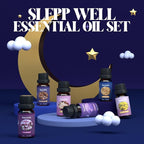 SALKING Sleep Essential Oils Set, Pure and Natural Essential Oils, Fragrance Oil Scented Oils for Oil Diffusers 6 x 10 ML - Lavender, Vetiver, Sandalwood, Valerian, Helichrysum, Benzoin…