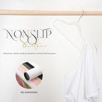 HOUSE DAY Premium Velvet Clothes Hangers Non-Slip Flocked Felt Hangers Heavy Duty Durable Coat and Suit Hanger, Vibrant Color Slim Lightweight Space Saving Hanger (20 Pack, Ivory)