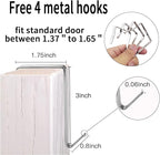 2 Pack Extra Large Hanging Over Door Shoe Organizers,closet shoe organizer shoe rack organizer shoe storage,12+6 Crytal Pockets,8Hooks,black (59"x 21.6")