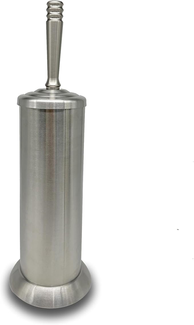 Brushed Nickel Toilet Bowl Brush with Holder, Durable Bathroom Cleaning Tool, Modern Design for Easy Toilet Maintenance, Bathroom Cleaner Brush for Efficient Cleaning and Hygiene