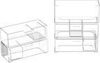 Stackable Storage Drawers Clear Plastic Storage Bins Bathroom Drawer Organizer Medicine Cabinet Organizer Makeup Organizers w Removable Divider Home Workspace Office Desktop Vanity Gift Idea 4Pack