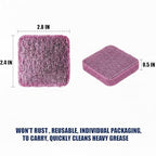 60-Pack Red Stainless Steel Soap Pads | Bulk Reusable Steel Wool Pads for Heavy-Duty Cleaning | Scouring Pads Kitchen Scrubber