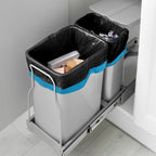 Teivio 15-16 Gallon 120 Counts Strong Tall Kitchen Drawstring Trash Bags, Medium Plastic Garbage Bags for Home Kitchen Garden Office Tall Trash Can, Black Waste Bin Liners