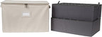 Covermates Keepsakes - Adjustable Zip-Top Storage Box - Configurable FlexGrid Compartments - Heavy Duty Polyester- Reinforced Handles - Stackable Design - Indoor Storage, Beige Heather