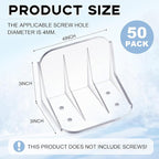 Taiyin 50 Pack Large Snow Guards for Metal Roofs 4 x 3 x 3 Inch Jumbo Ice Guard Snow Stops for Prevent Sliding, Without Screws or Adhesive (Clear)