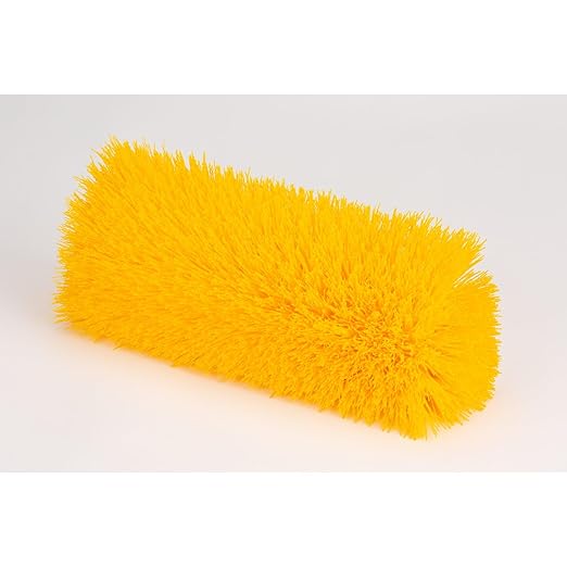 SPARTA Multi-Level Tile Scrub Brush 12" Wide Brush Head, Heavy-Duty Tile Cleaning Brush with End Bristles for Commercial Tiles, Tubs and Floor, Plastic, 12 Inches, Yellow, (Pack of 12)