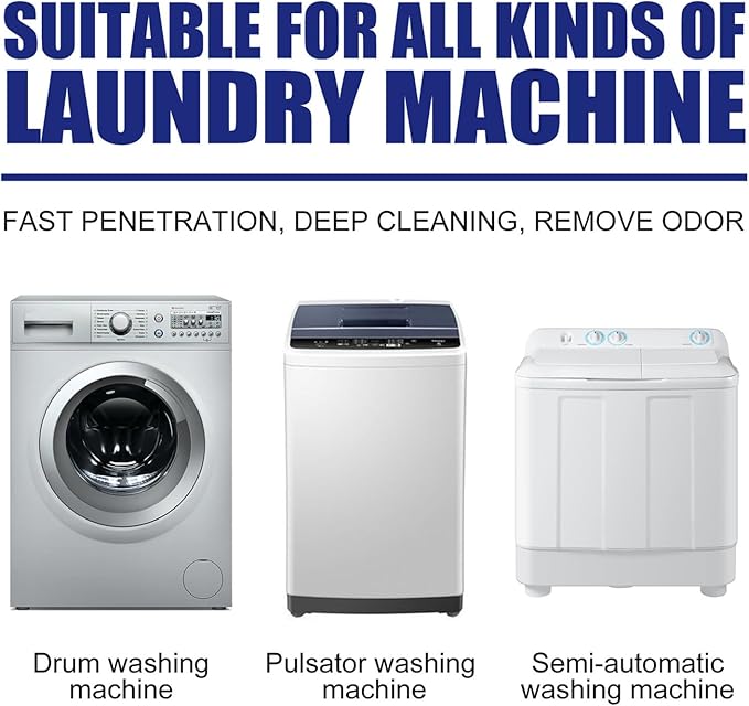 Washing Machine Cleaner Powder, 2025 Best Deep Clean for Front or Top Load Washers, Inside Drum and Laundry Tub Seal, HE Washer Cleaning Solution for Long-Removes Odor (12)