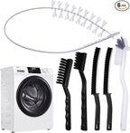 Lasnten 6 Pcs Washing Machine Cleaning Brush Kits - 5pcs Hard Bristle Crevice Cleaning Brush and 1pcs Front Load Washer Tool for Filter Kitchen Toilet Bathroom Sink Home Window