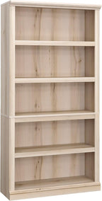 Sauder 5 Tier Book Shelf Wooden Bookcase Multipurpose Bookshelf for Home Office, Living Room, in Pacific Maple