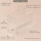 Crystal Clear Acrylic Magazine Holder,Space Saving Magazine Rack, Book Basket, Storage Organizer Bin for Living Room, Bathroom, Home Office, Newspapers