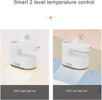 Travel Steamer for Clothes, Cordless Rechargeable Portable Mini Steam Iron with 2 Temperature Settings, Mini Ironing Machine Handheld Steam Iron for Home Business Trip Travel