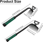 2 Pack Uprooting Weed Pulling Tools,Garden Hand Weeder Tools, Manual Multifunctional Weeders Gardening Tools for Yard and Garden(5Tines+6Tines)