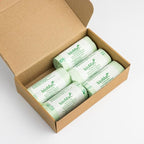 bioMat AirBox Compost Bin for Countertop with 2.6 Gallon Compostable Trash Bags (125 Bags with Handle Ties), BPI Certified