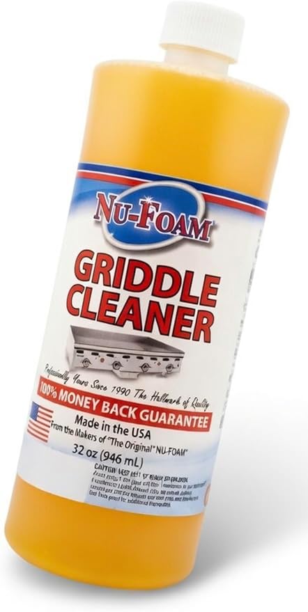 Nu-Foam Griddle Cleaner, Professional Flat Top Cleaning Liquid, 32 oz, for Commercial Griddles