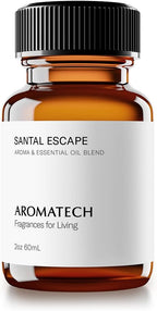 AromaTech Santal Escape Premium Aroma Oil – Uplifting & Sophisticated Home Fragrance with Notes of Sandalwood, Iris & Ocean Air for Scent Diffusers, Cold-Air and UltraSonic Scent Machines – 60 mL