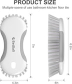 SetSail Multi-Purpose Scrub Brush of 2 Pack, Stiff Bristles Cleaning Brush with Non-Slip Grip Heavy Duty Scrub Brushes for Cleaning Bathroom Kitchen Tile Bathtub Sink, Grey