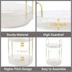Asayuee 360 Rotating Makeup Organizer,3 Tier Large Capacity Make Up Organizers and Storage,Skincare Perfume Vanity Organizers,Bathroom Cosmetics Storage Organizer Countertop (Clear-3 Tier)
